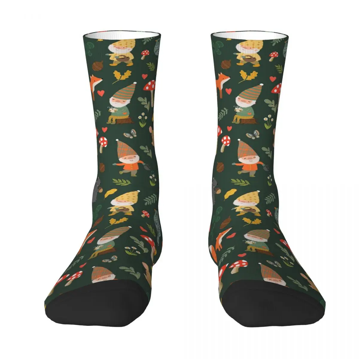 

Gnomes And Woodland Creatures Socks Harajuku High Quality Stockings All Season Long Socks Accessories for Unisex Gifts