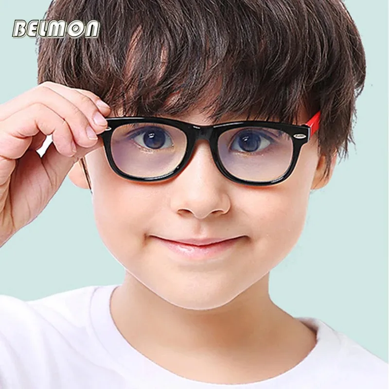 Anti Blue Light Kids Glasses TR90 Filter Soft Frame Computer Optical Frame Reflective Blocking