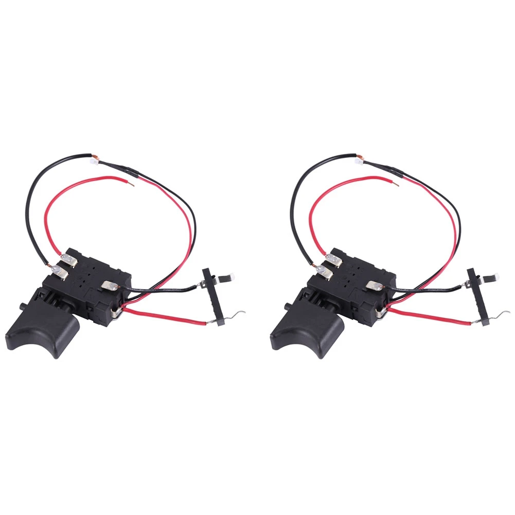 

2X DC 7.2 V - 24 V 16A Electric Drill Control Switch Cordless Trigger Switch with Small Light for