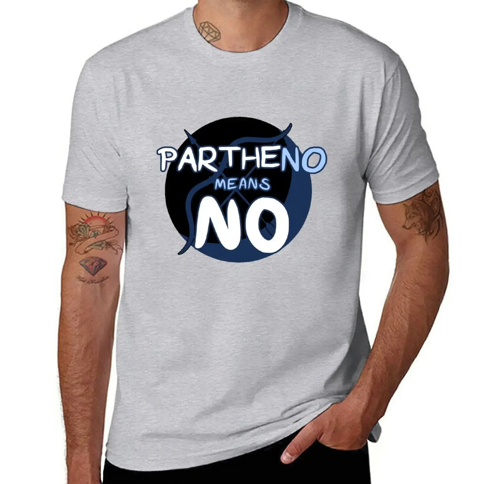 

Partheno Means No (Artemis) T-Shirt customizeds sports fans vintage T-shirts for men cotton