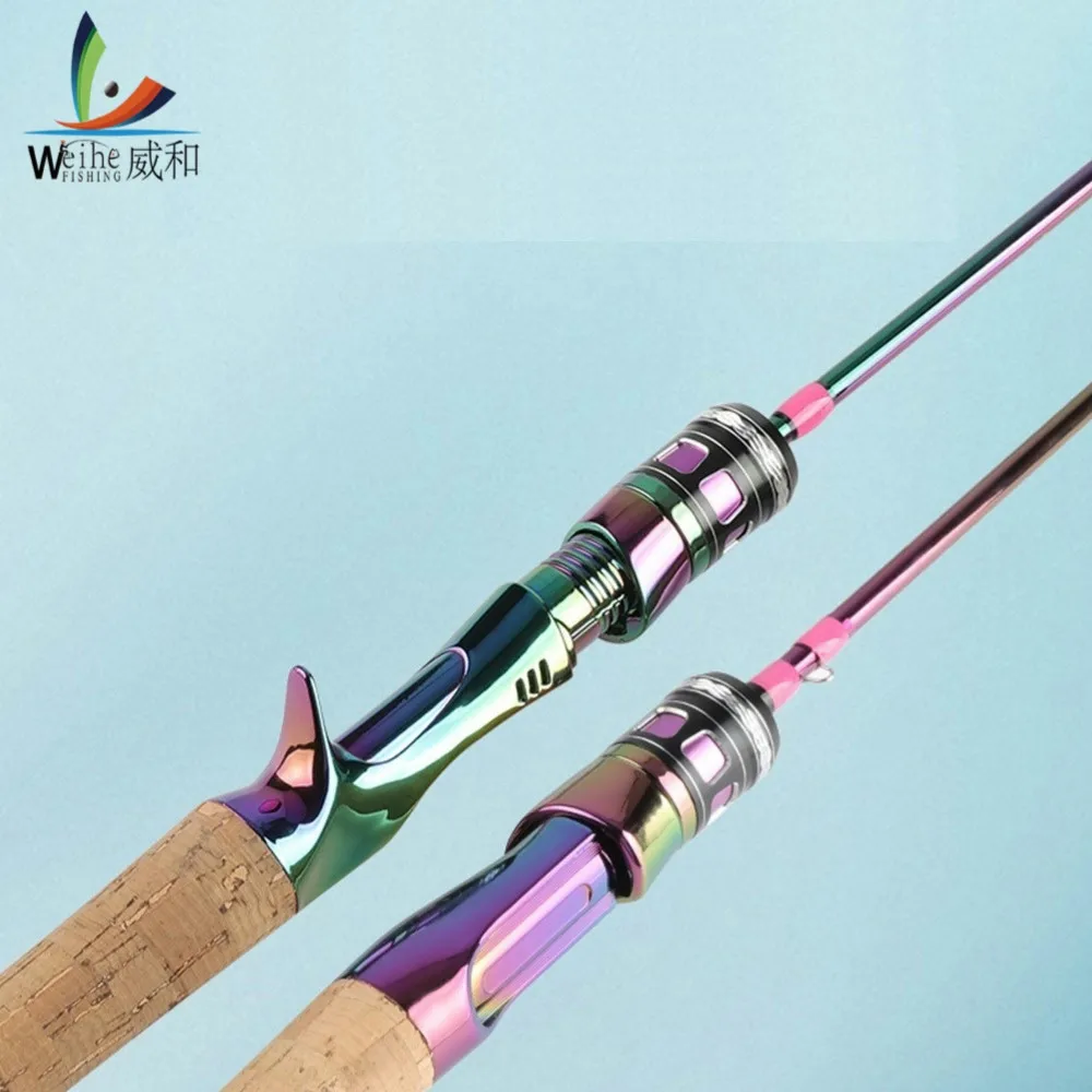 HUATTON Macaron Pink Travel Spinning 1.8M 2.1M 2.4M M Sea Casting Fishing  Rod Telescopic