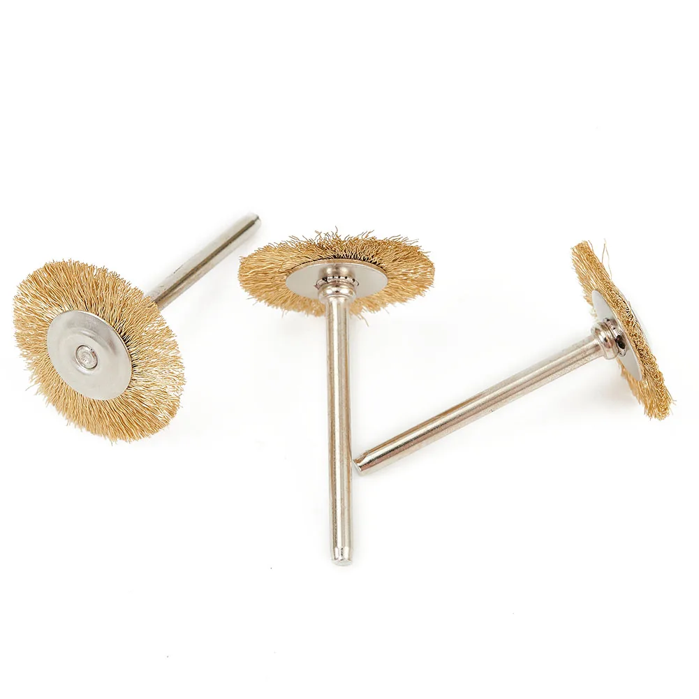 20PCS 25mm Brass Wire Wheel Brushes Universal Polishing Tool Parts For Grinder Accessories Cleaning Finishing Power Tool Parts