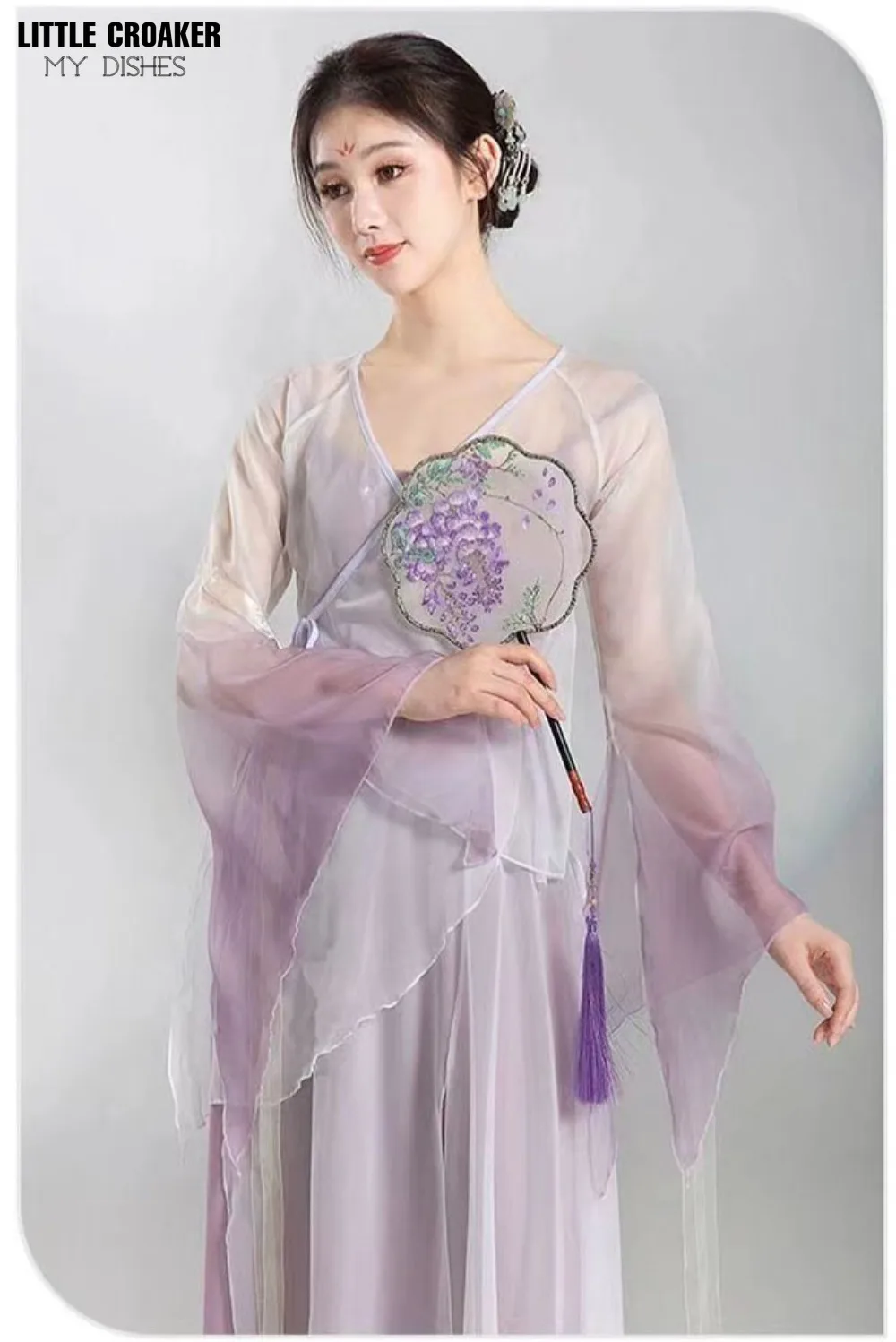 Classical Dancer Performance Costumes Elegant Cardigan Practice Clothes Body Rhyme Long Outer Gauze Chinese Style Folk Dance