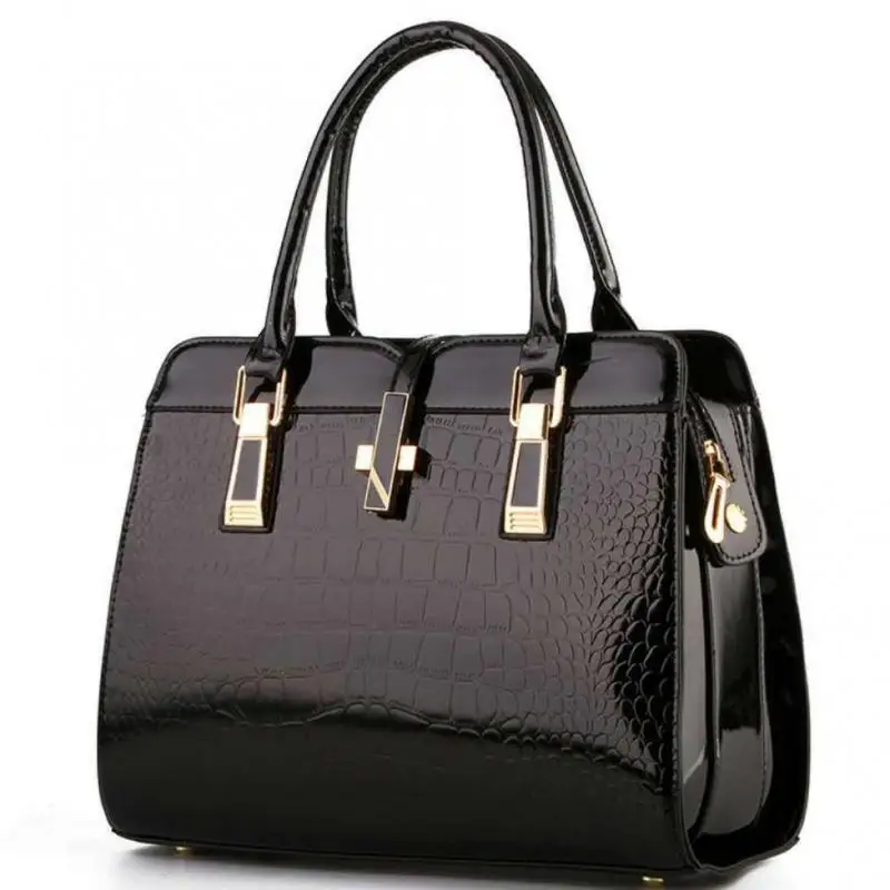 

New Two Sided Crocodile Pattern Large Capacity High Quality Shoulder Bag Fashion Crossbody Bag Versatile Handheld Women's Bag