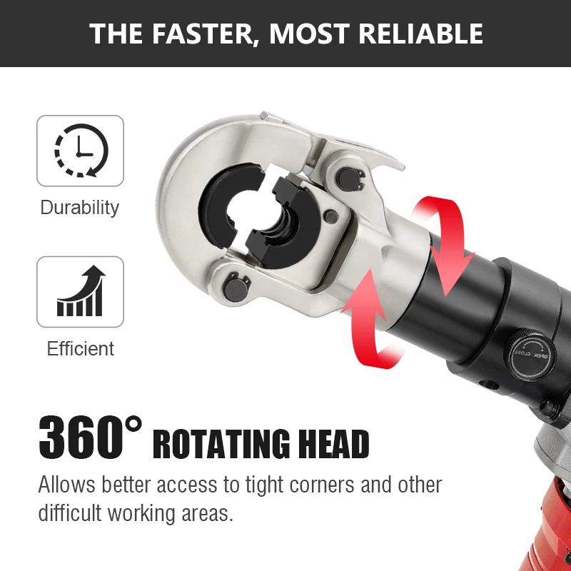 KM-1632 In-line Electric Power Pipe Crimping Tool Ø16-Ø32mm Plumbing Pipe Aluminum Plastic Pipe and Stainless Steel Pipe Crimper 2