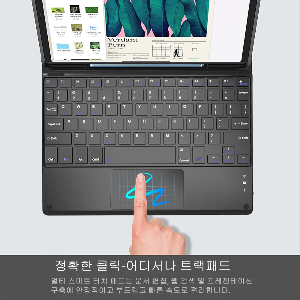 무선 블루투스 키보드 커버 케이스, 삼성에 적합한 갤럭시 탭 S7 FE S8 S9 플러스 울트라, 탭 S6 라이트 A8 용