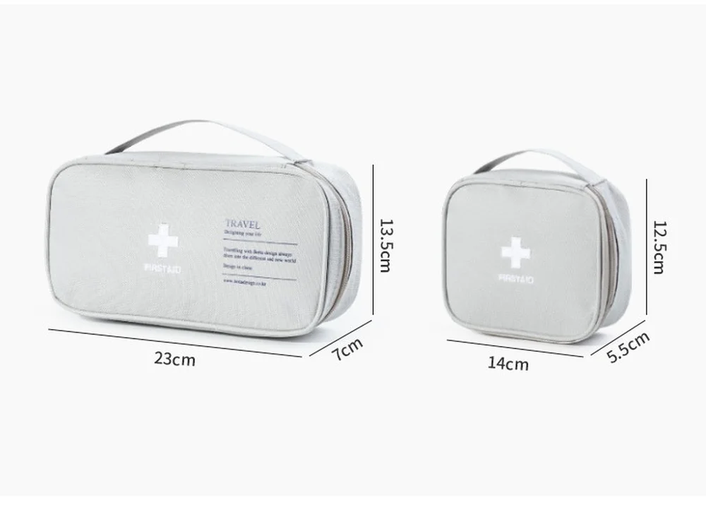 Portable Medicine Bag Cute First Aid Kit Organizer Medical Emergency Pill Storage Bag Pocket Outdoor Survival Household