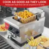 Deep Fryer Extra Large with Drain,Timer,Basket and Lid for Restaurant Use  Commercial 2