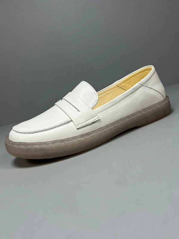 Withered 35-40 Vintage Flat Shoes Fashion Causal Genuine Leather Cowhide Slip-On Loafers Women Soft Mom Shoes