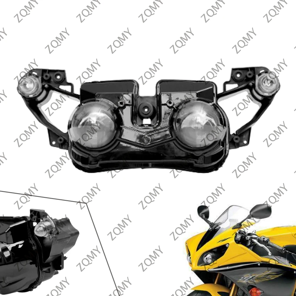 

Фара для мотоцикла Yamaha YZF R1 2009 2010 2011 YZF-R1, черный цвет, фара переднего мотора, освещение