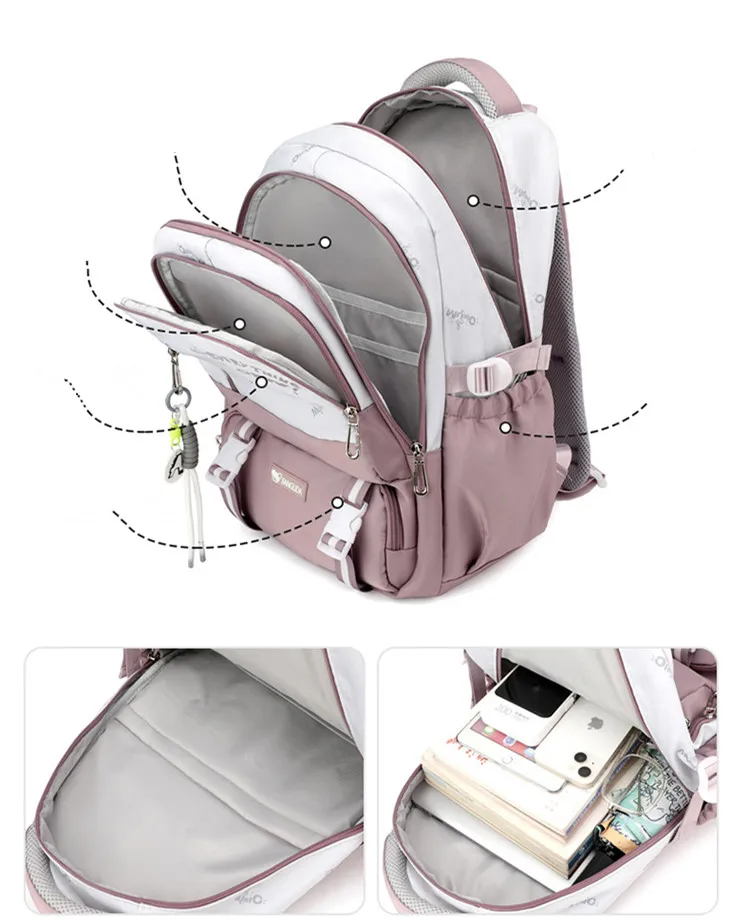 New Middle and high school students School Bags For Boys Girls Large Schoolbag Primary School Backpack Kids Book Bag Waterproof - 2