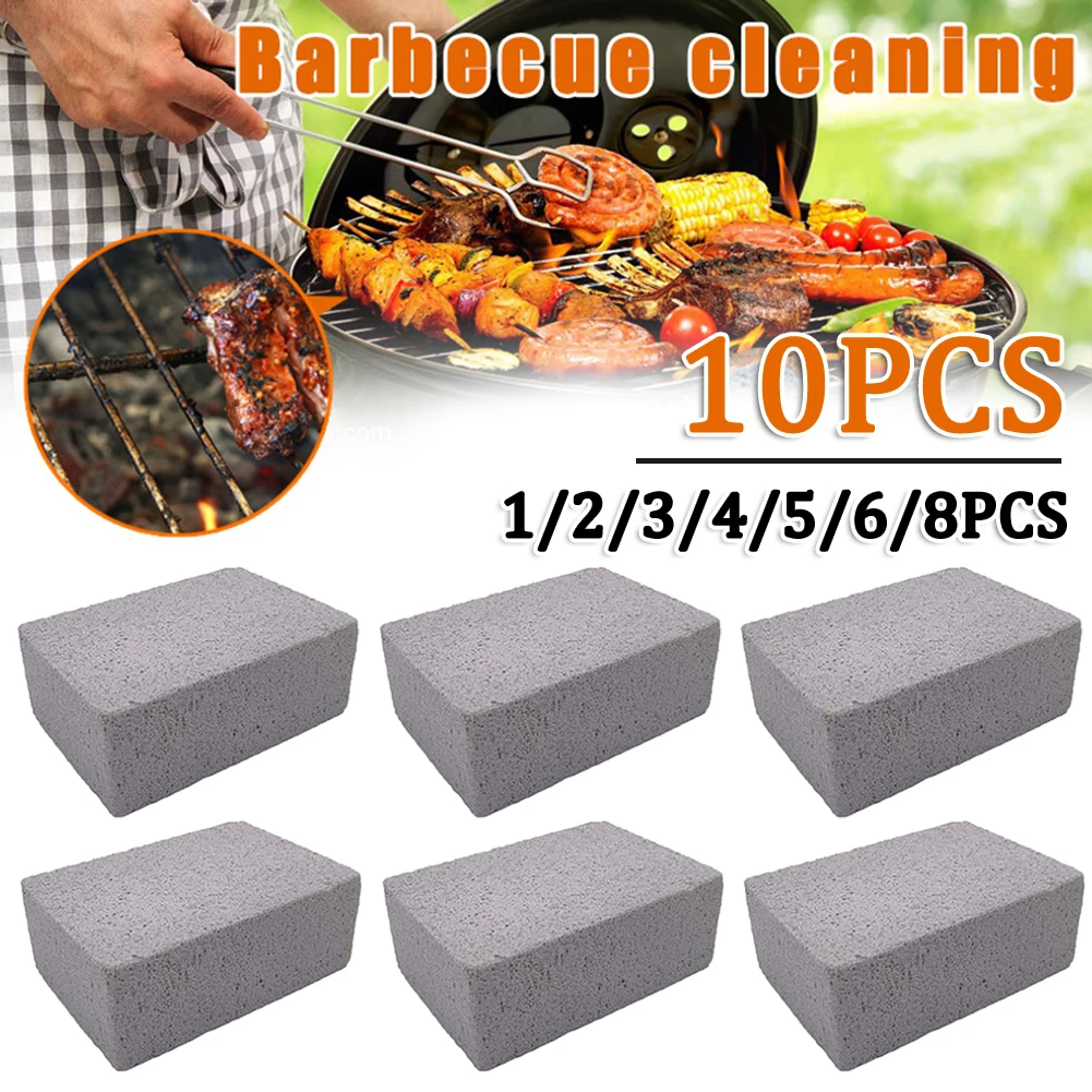 1-10PCS BBQ Grill Cleaning Brush Brick Block Barbecue Cleaning Stone Pumice Brick for Barbecue Rack Cleaner Kitchen BBQ Tools barbecue cleaning tools,grill brush,cleaning brushes