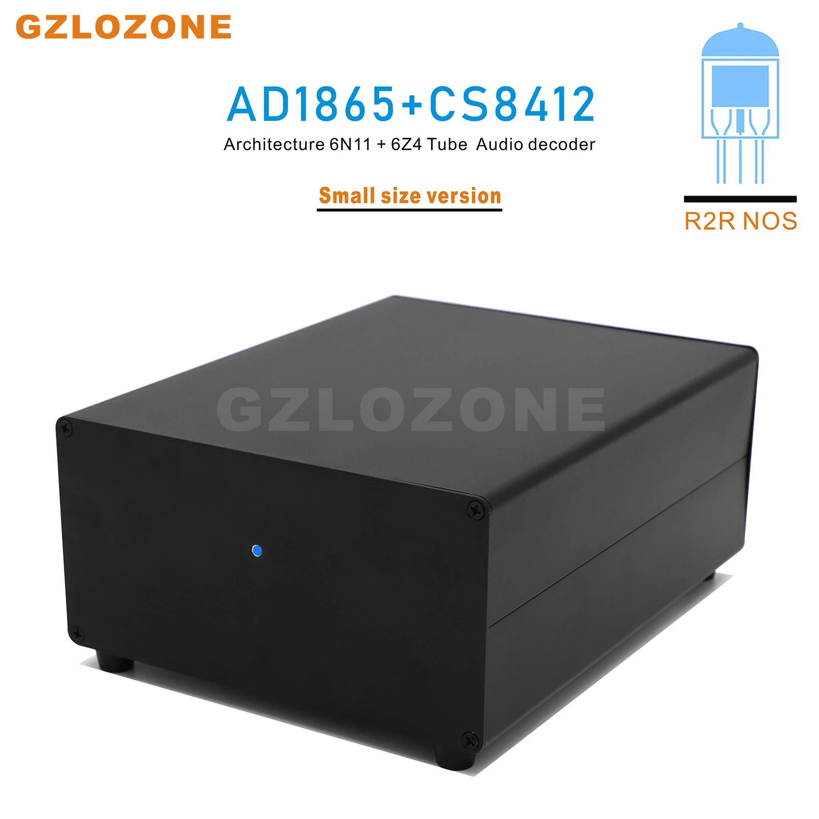 

Архитектурный аудиодекодер R2R NOS AD1865 + CS8412 6N11 + 6Z4, ЦАП, серебристый/черный (опционально)