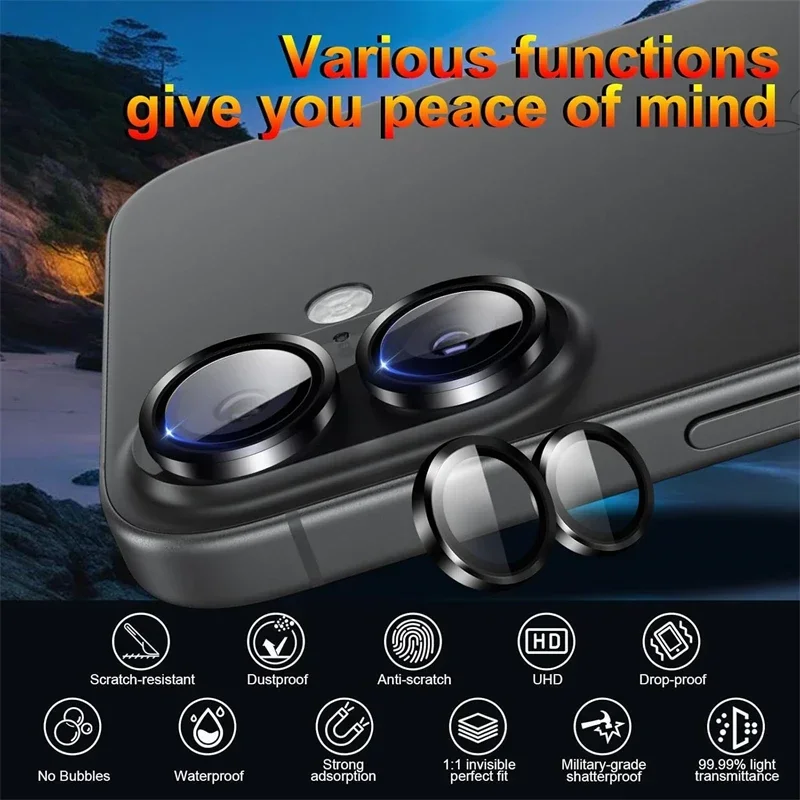 Metal Glass Camera Lens Protector for IPhone 17 Air 16 15 14 13 Pro Max Plus 17Air 16Pro 17Pro ProMax IPhone17 Ring Lens Cover Se0dd0248e29841c6a13e054bb4a0cebfo