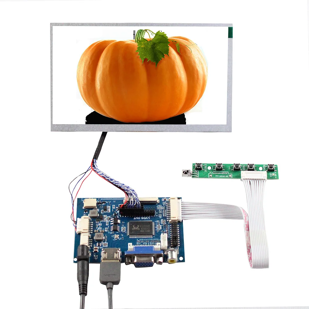 

Плата контроллера HD MI VGA AV и 7-дюймовый 1000nit 1024x600 наружный ЖК-экран
