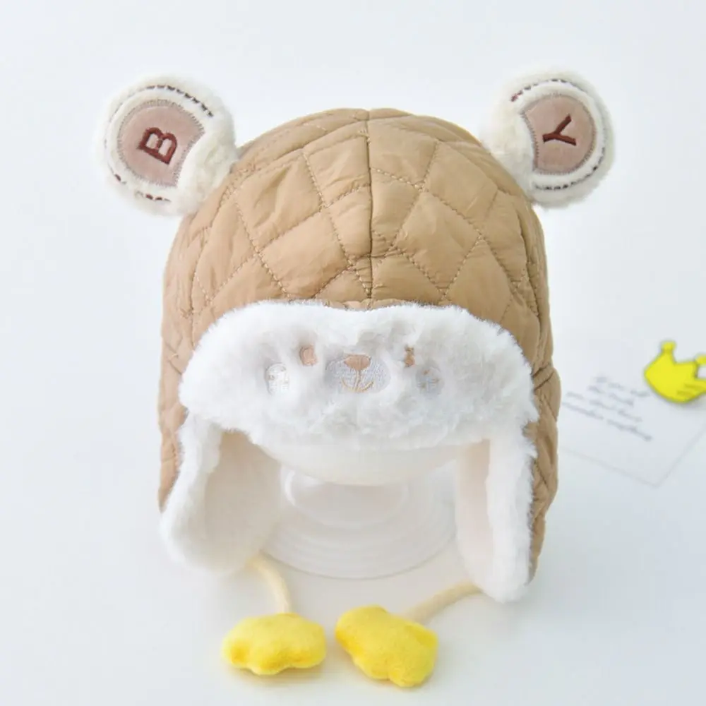 Cute Windproof Kids Winter Beanie Hat Cold Proof Fleece Wool Skiing Cap Soft Children Warm Cap Outdoors