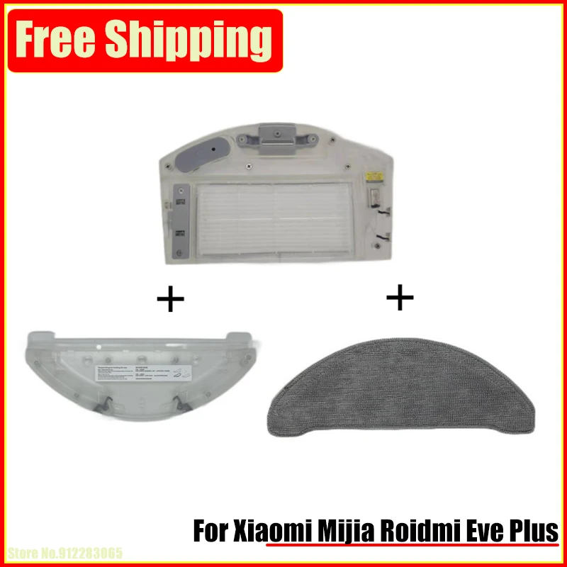 

For Xiaomi Mijia Roidmi Eve Plus Sweeper Robot Cleaner Mop Module Mop Bracket Electric Dust Collection Water Tank Mop Cloth Part