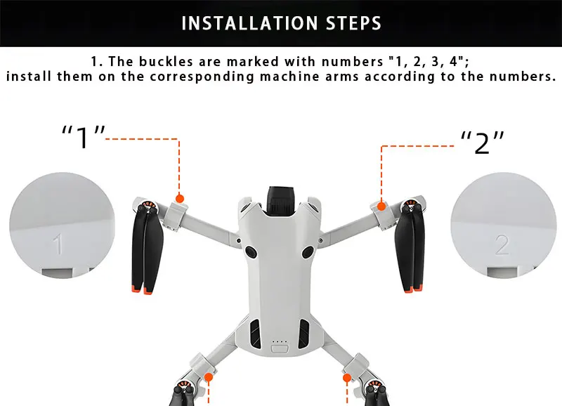 Description Picture 2 of itemLanding Gear for Mini 4 Pro Leg, Leg Protector Extended Height Kit Landing Gear Drone Accessories for DJI Mini 4 Pro