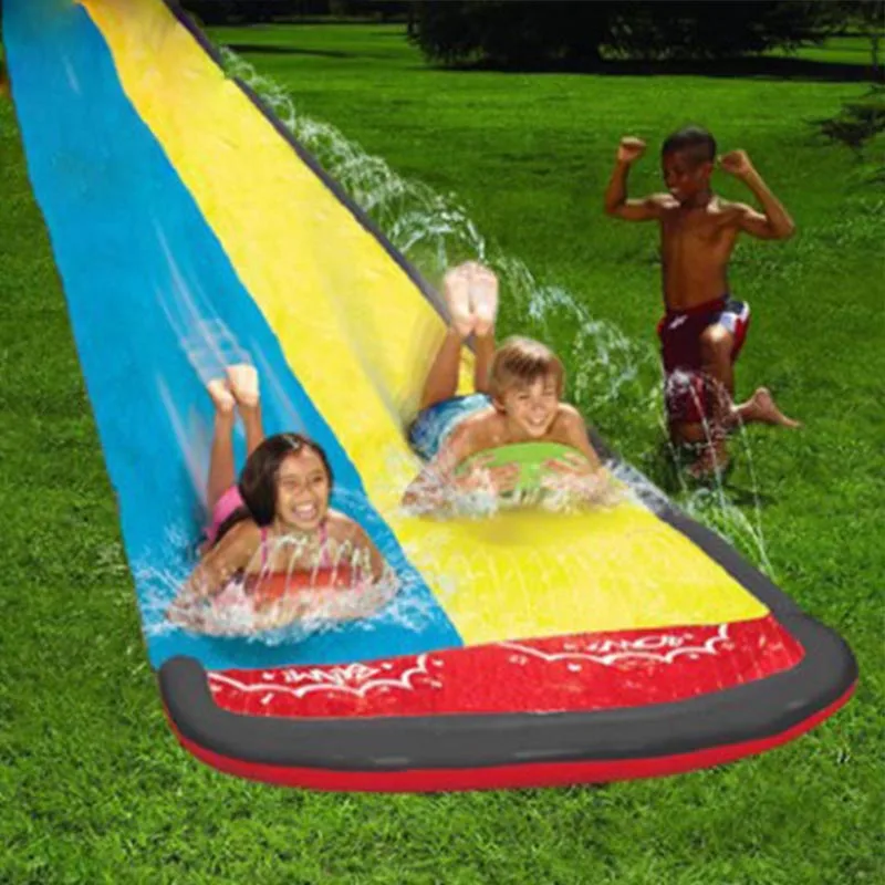 Backyard Outdoor Water Spray Toy Play Splash Inflatable Slip Slide Summer Sprinkle Water Splash Toys Game Inflatable Slide