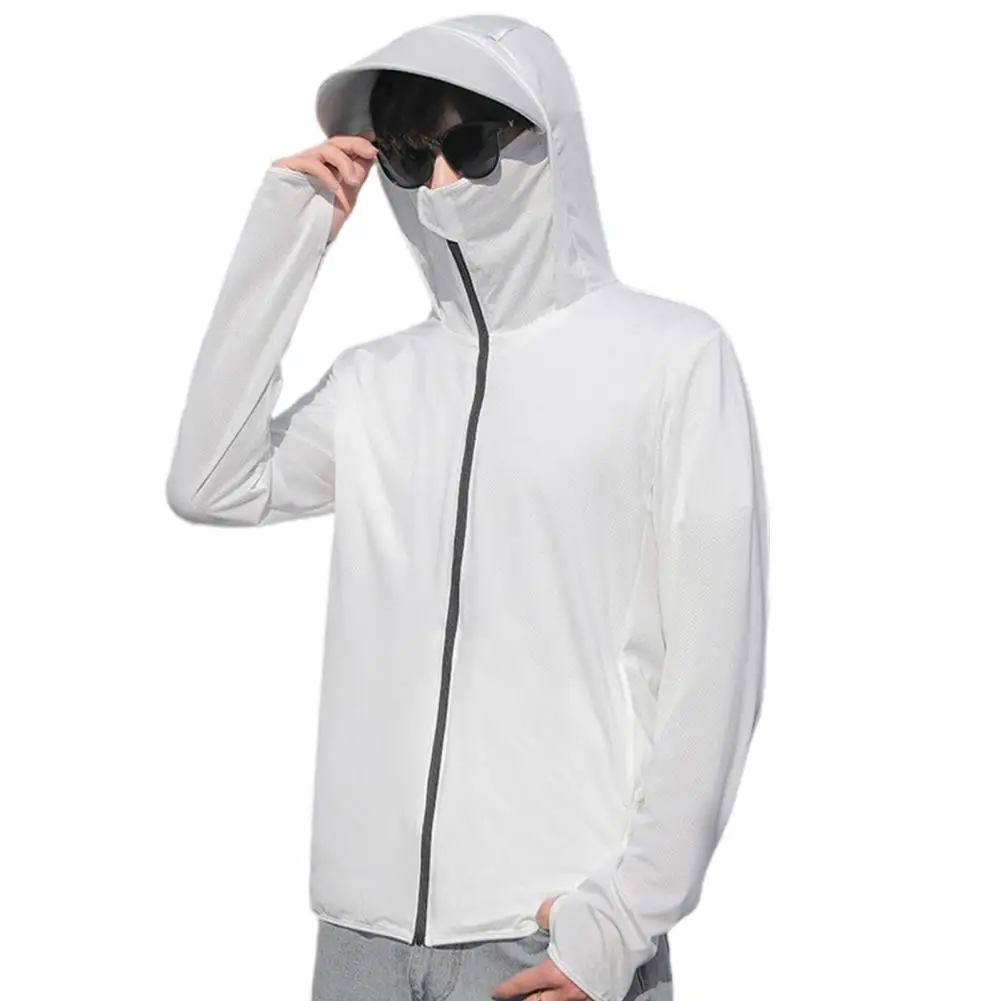 Excellent Solid Color Anti-UV Soft Men Summer Jacket Cycling Garment Men Summer Sunscreen Coat Outdoor Sunscreen Jacket цена и фото