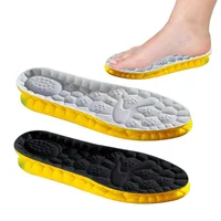 Semelles intérieures en mousse à mémoire de forme en latex souple pour hommes et femmes, coussin de soutien du pied de course, coussin de chaussure respirant Orth4WD, coussin d'insertion de soin des pieds, 4 pièces 6