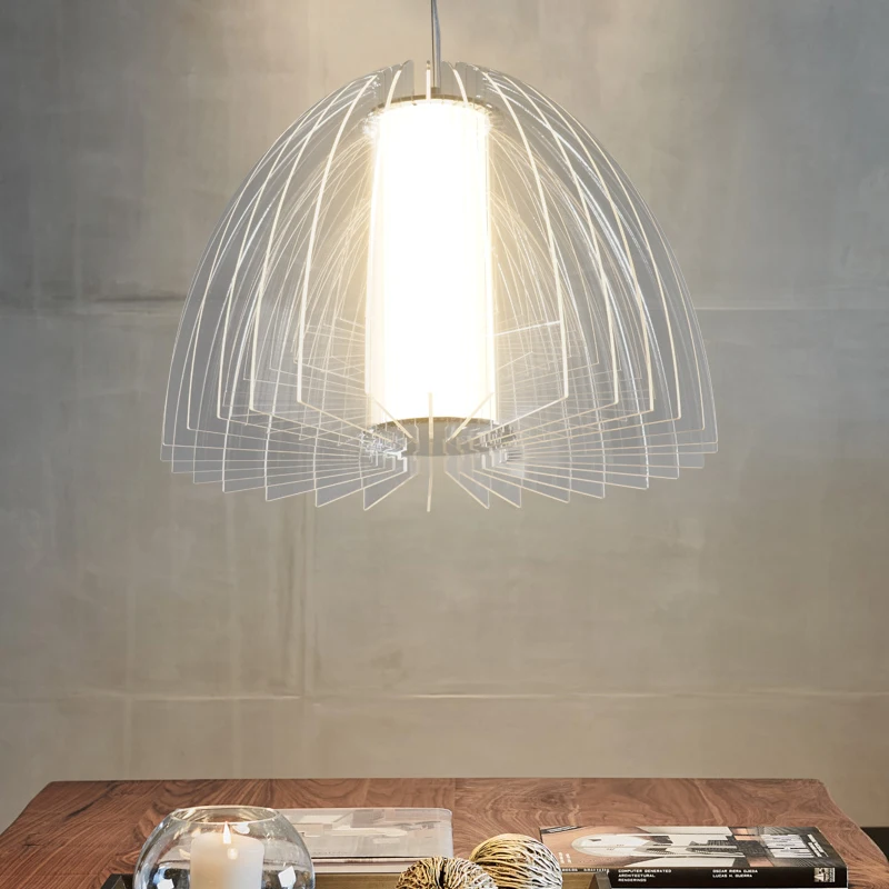 

Denmark Design Individual Luxury Transparent Acrylic Pendant Lights Designer Warm Coffee Restaurant Dining Room Bedroom Study