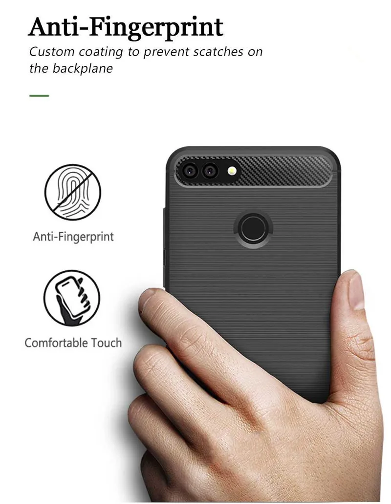 Shockproof Carbon Fiber Brushed Silicone Phone Case