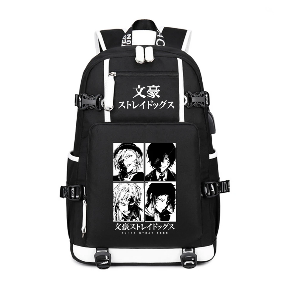 Anime Backpack Daypack - Bungo Stray Dogs Cosplay School Bag, Canvas Bookbag For Students - View #13
