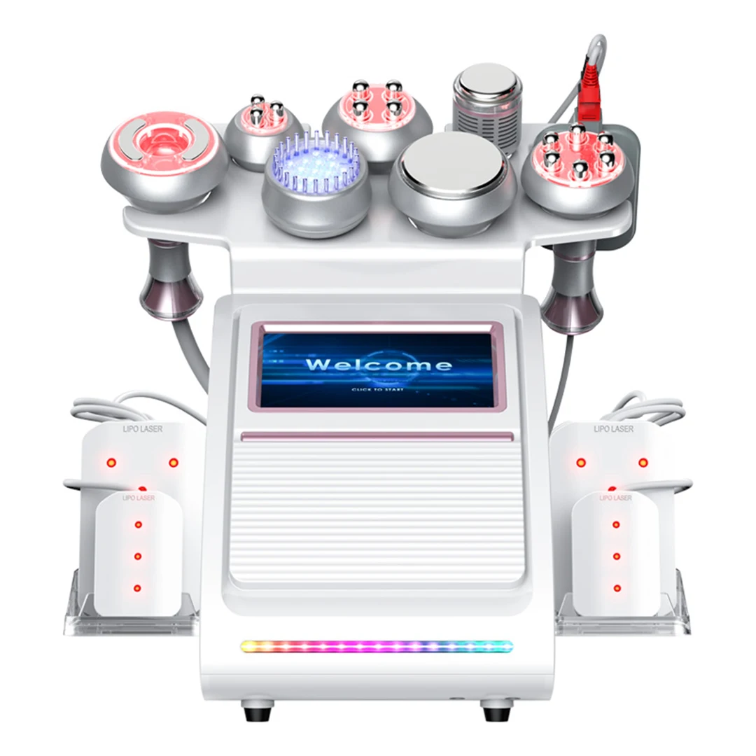 

9 In 1 80k Ultrasonic Cavitation Vacuum RF+EMS Laser Weight Loss Muscle Stimulation Slimming Machine for Body Sculpting Device