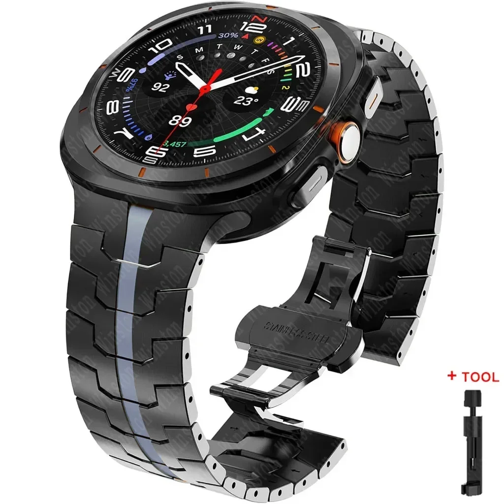 Luxury Titanium Metal Band for Men – Premium Bracelet Strap for Smartwatches