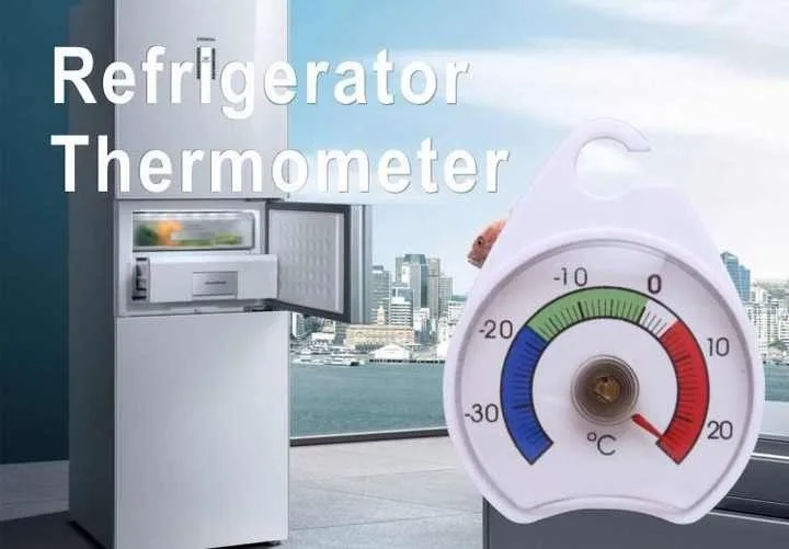 Stainless Steel Mini Refrigerator Thermometer Temperature Sensor DIAL High Accuracy Refrigerator Freezer Home Use Restaurant Use 5