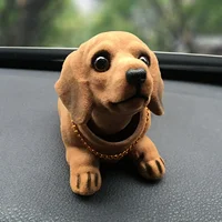 KKJOY Cute Bobble Head Dog Figure, Creative Nodding Puppy Ornament, Car Interior Decor Vehicle Shaking Head Toy Accessory 3