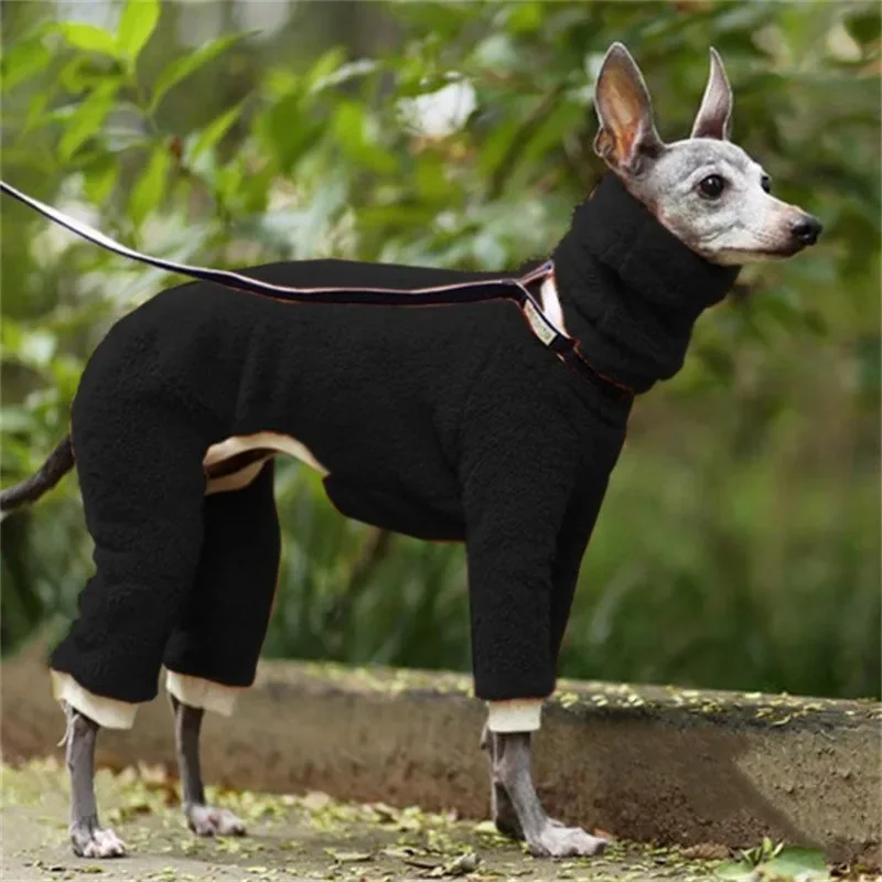 Legged Thick Dogs Suits Large Soft Puppy Clothes High Neck Warm Italian Winter Onesies For Dogs Greyhound Clothes Loose Four