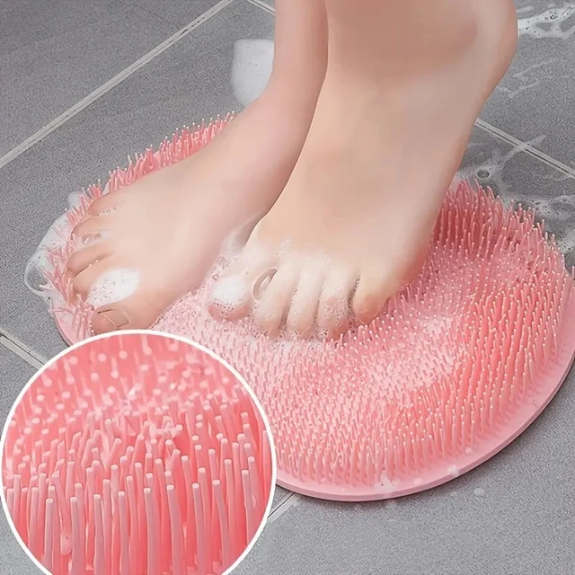 Exfoliating Foot Brush and Back Scrubber Anti-Slip Suction Cup - Deep Cleansing and Exfoliating Tool for Body Dirt Removal 1