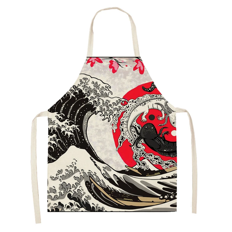 Women's kitchen apron Gorgeous patterns Restaurant chef barber barman apron Waterproof apron for menand child painting apron 5
