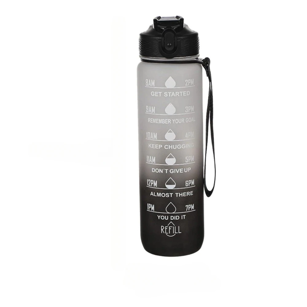 Hydration Tracker Leakproof Water Bottle with Straw, Perfect for Office, Gym, and Outdoor Activities