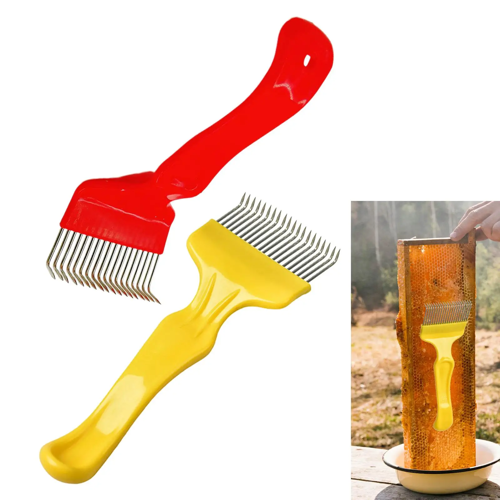 Beehive Tool 7.48inchx2.76inch 90 Degree Crank Fork Beekeeping Uncapping Fork