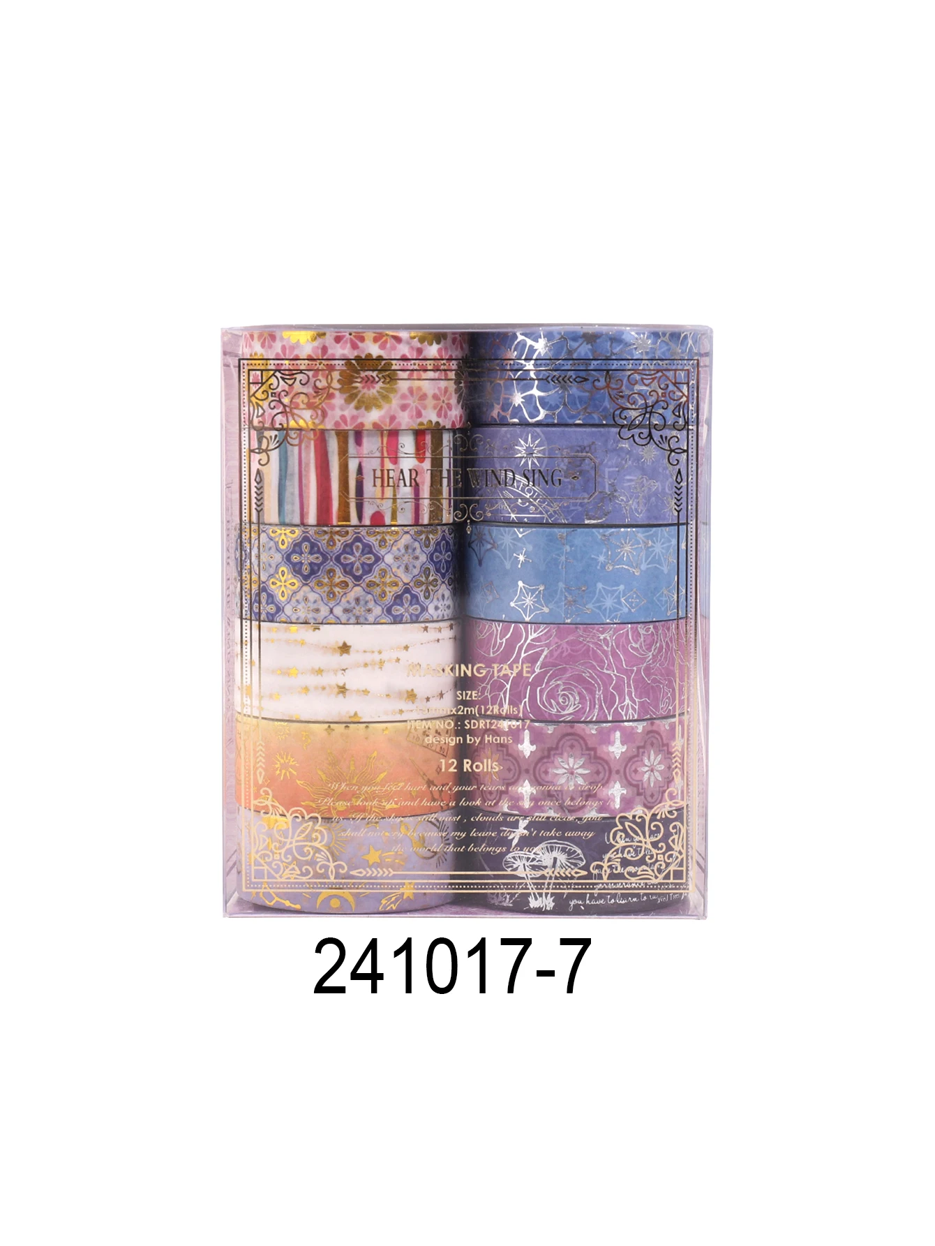 12 لفة/صندوق من شريط واشي من الرقائق الساخنة الإبد...