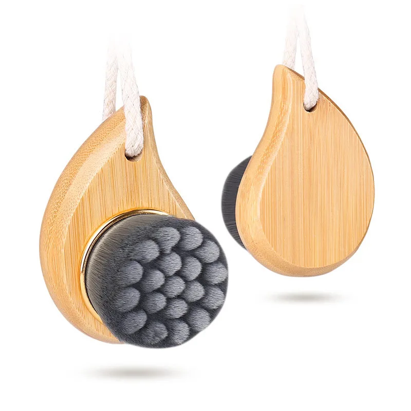 Deluxe Wooden Handle Facial Cleansing Brush - Deep Cleanse & Revitalize Your Skin