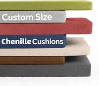 Custom Bench Cushion Chenille Cloth Non-Slip 50D High Density Cushion Swing Balcony Sofa Seats Washable Cushion Garden Cushion 1