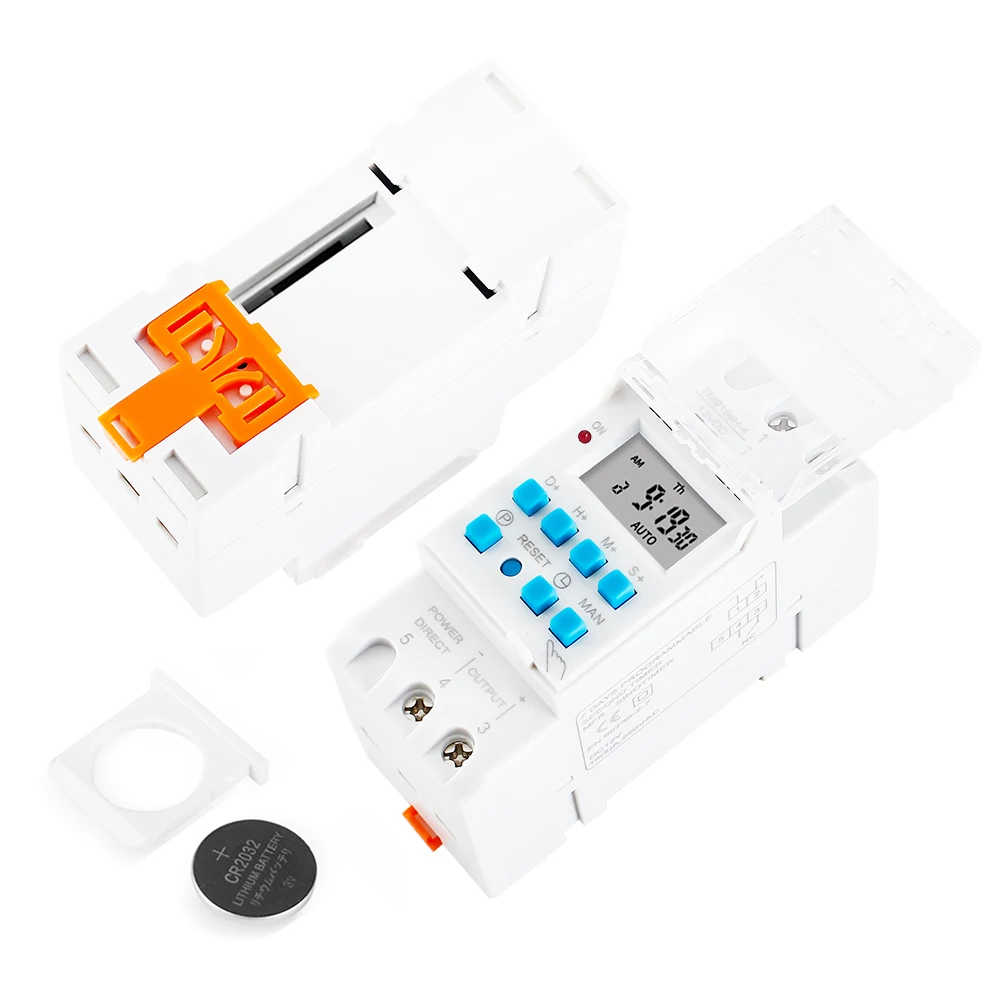 1 Second Interval 7 Days Programmable Timer Switch Household Usage HD LCD Display Time Relay Din Rail Module Controller 12V 5