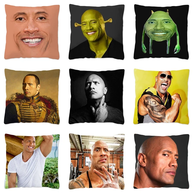 The Rock Face Cushion Cover for Home Decoration Funny Meme Throw Pillow  Cover 45x45 Polyester Sofa Pillow Case for Livingroom - AliExpress