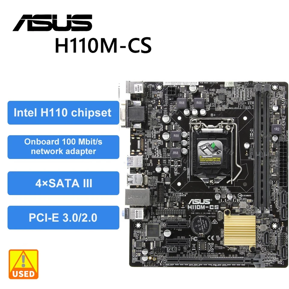 i5 6600k h110m-aセット | ASUS H110M-A⁄M.2 motherboard LGA 1151 (Socket H4) Micro