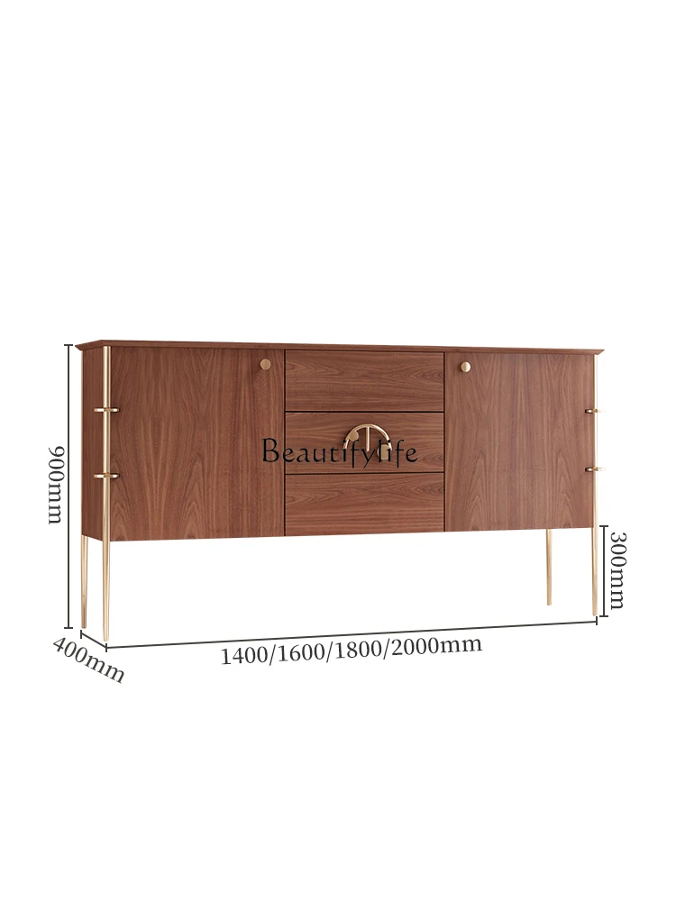 Italian-Style Light Luxury Sideboard Modern Minimalist Restaurant Solid Wood Entrance Cabinet