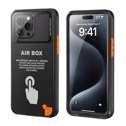AIR BOX Waterproof Snorkeling Case - Durable Outdoor Sport & Swimming Cover - iPhone 6.9 inch (Black)