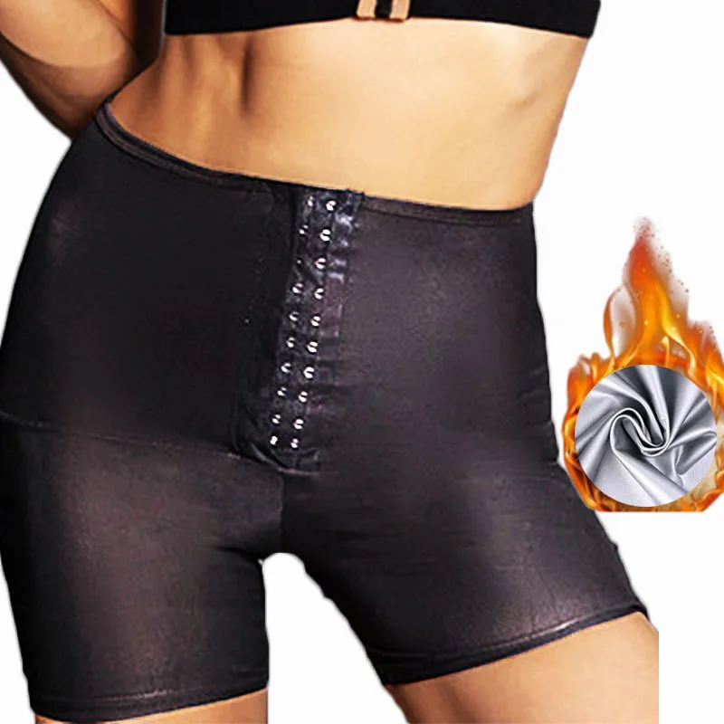 

Aiithuug Buckles Tummy Control Sauna Suits Shaper Shorts Waist Trainer Shorts Hot Sweating Polymer Neoprene Pants Hot Sweat