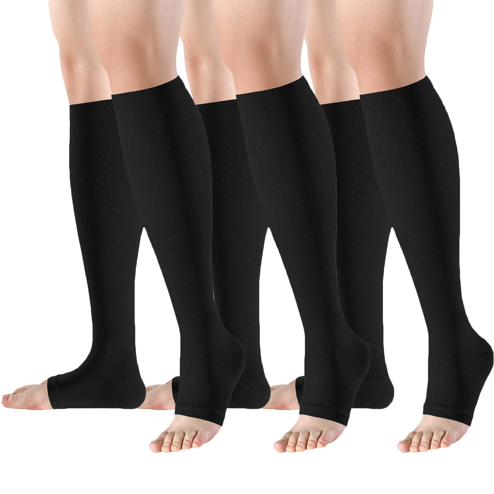 

MOJITO 3 пары, Компрессионные носки с открытым носком, легко носить, жиросжигание, женское приталенное Предотвращение варикозного расширения вен