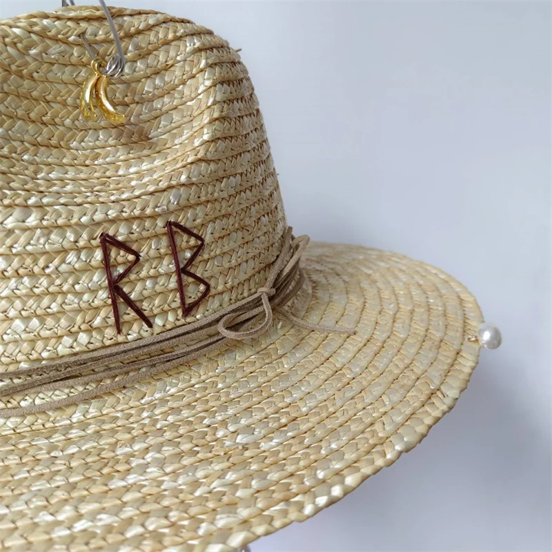 Straw Hat Gold Chain Accessories Jazz Hip Hop Summer Punk Style Beach Church fashion hat straw hat hat accessories