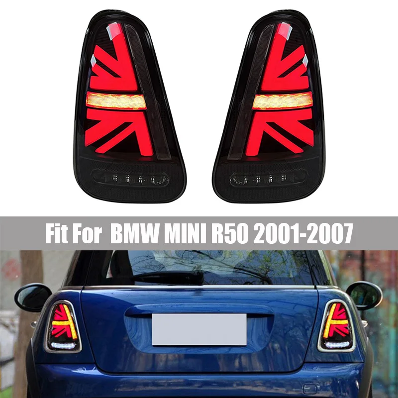 

New Style Car Taillights Fit for BMW MINI Coopers R50 R52 R53 2001-2007 Rear LED DRL Moving Turn Signal Brake Tail Lamps Lights