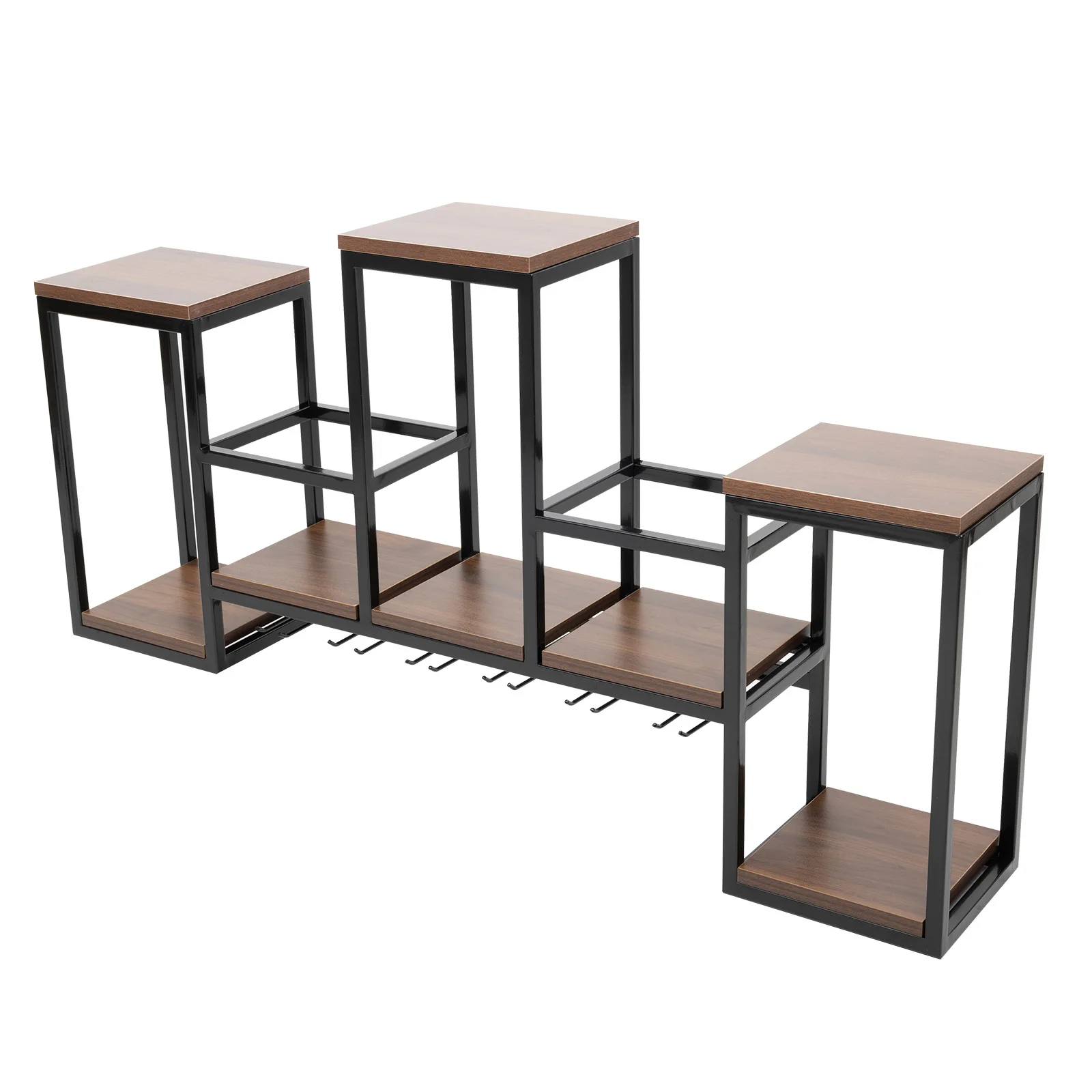 30 kg tragendes Gewicht, Wandmontage, Weinregal, Schmiedeeisen, Aufbewahrung, Display, Flasche, Hängehalter, Organizer für Küche, Esszimmer, Bar – Detail 5